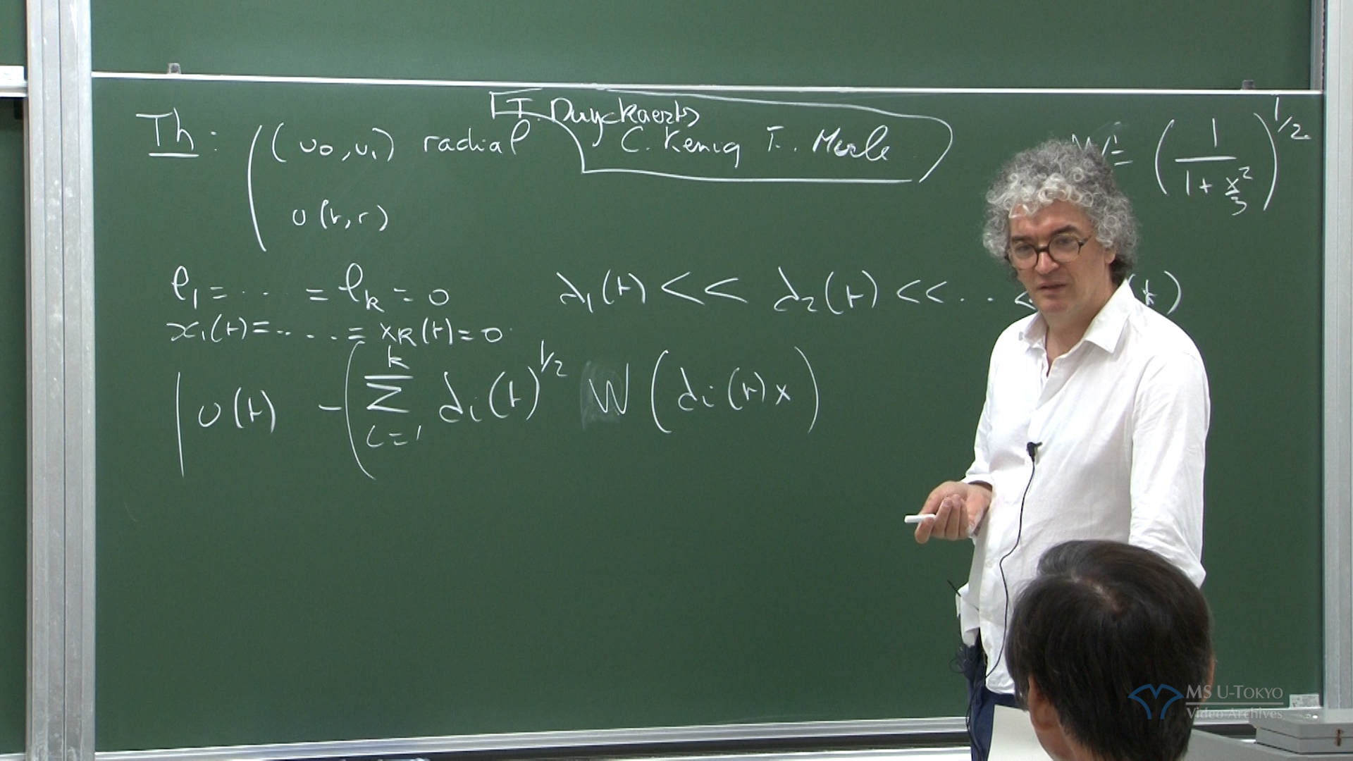 FMSP Summer School:Dispersive equations and solitons