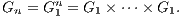 Gn = Gn = G1 × ⋅⋅⋅× G1.
       1
